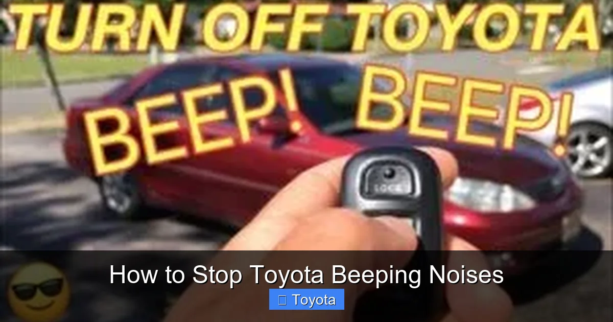 How to Stop Toyota Beeping Noises