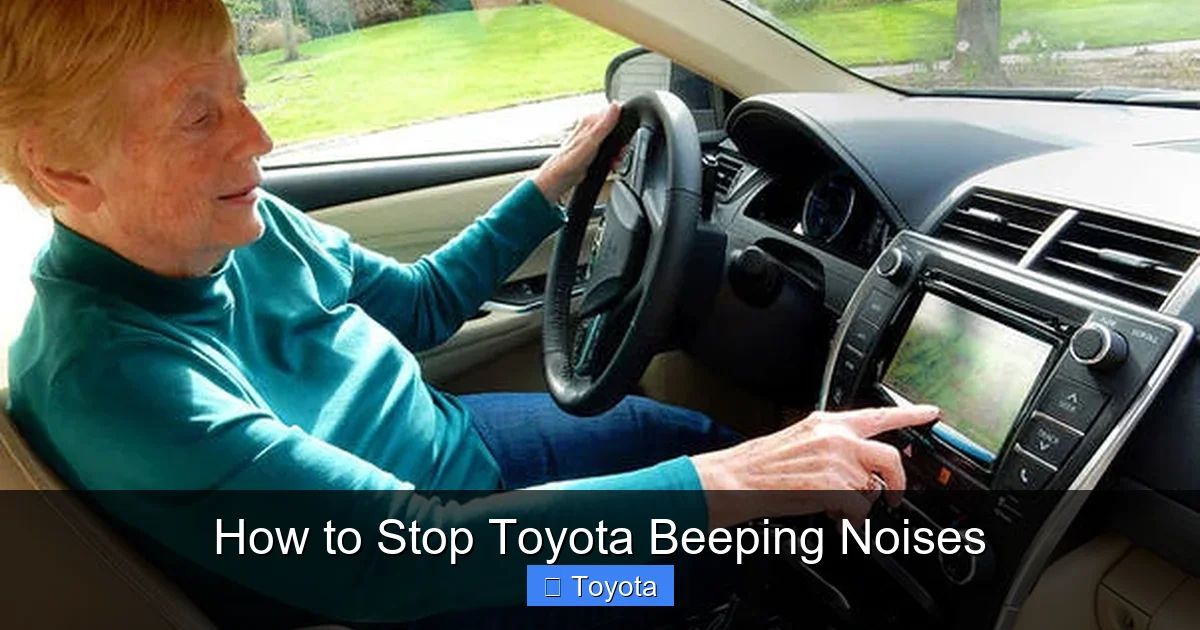 How to Stop Toyota Beeping Noises
