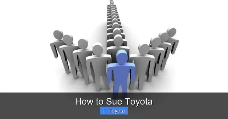 How to Sue Toyota