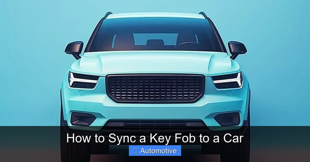 How to Sync a Key Fob to a Car