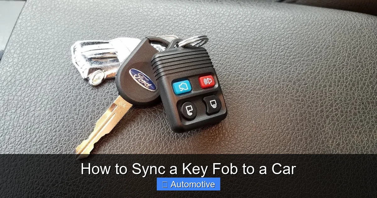 How to Sync a Key Fob to a Car