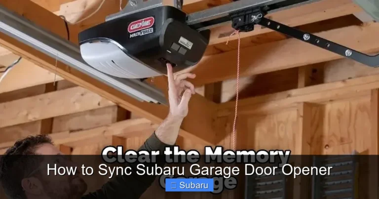 How to Sync Subaru Garage Door Opener