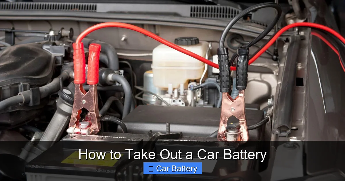 How to Take Out a Car Battery