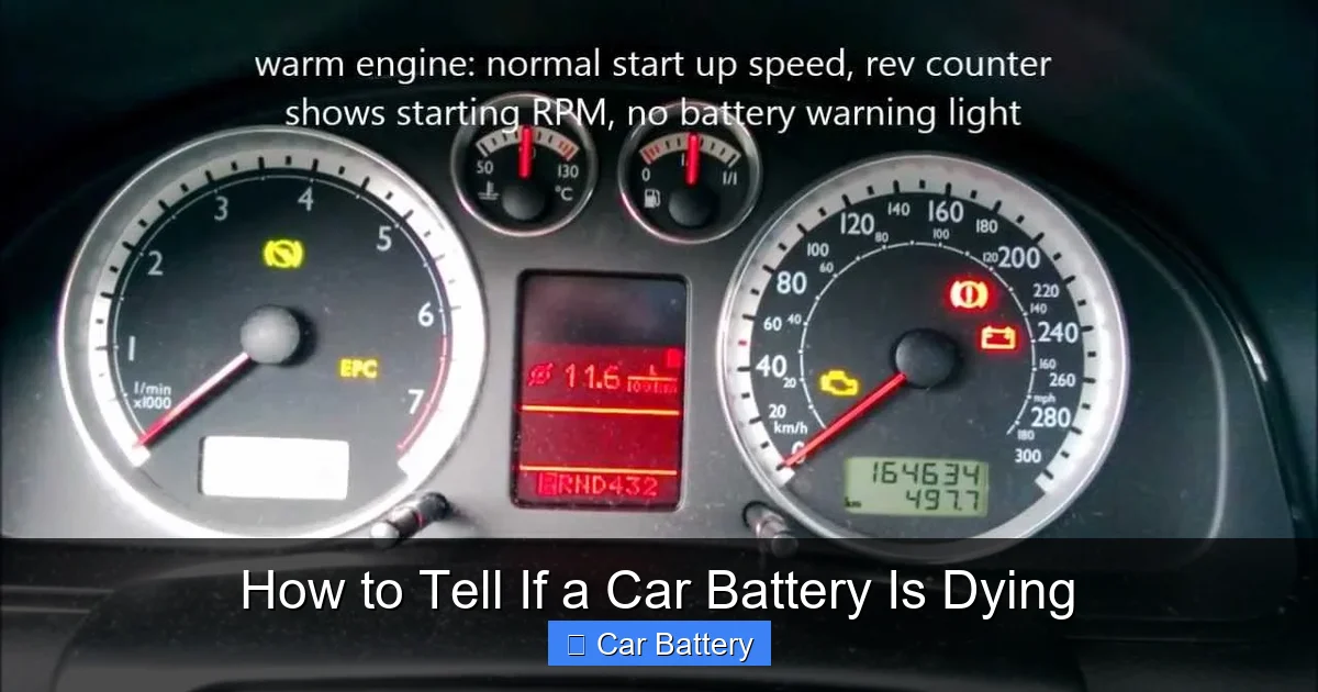How to Tell If a Car Battery Is Dying