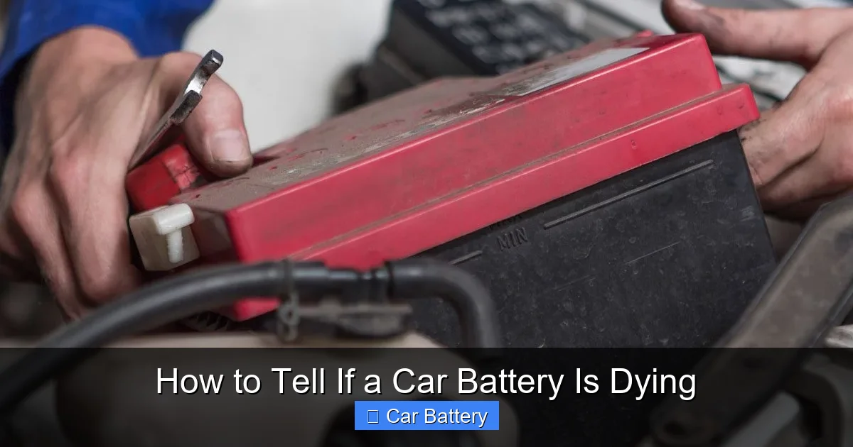 How to Tell If a Car Battery Is Dying