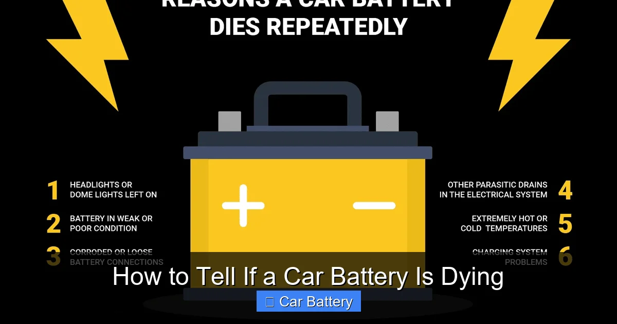 How to Tell If a Car Battery Is Dying