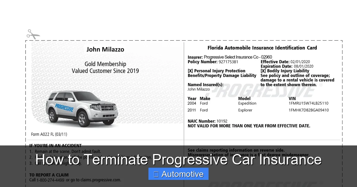 How to Terminate Progressive Car Insurance