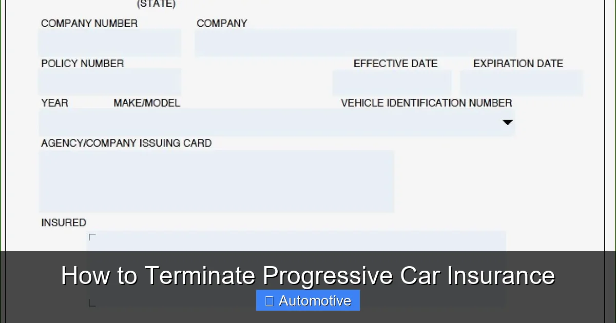 How to Terminate Progressive Car Insurance