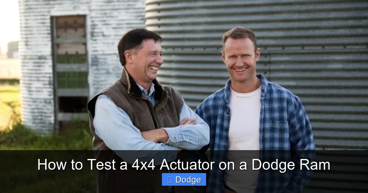 How to Test a 4x4 Actuator on a Dodge Ram