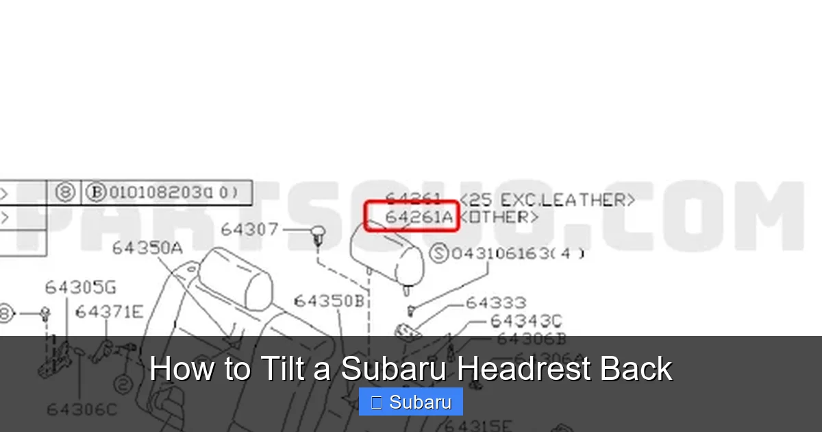 How to Tilt a Subaru Headrest Back