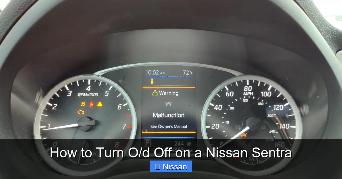 How to Turn O/d Off on a Nissan Sentra