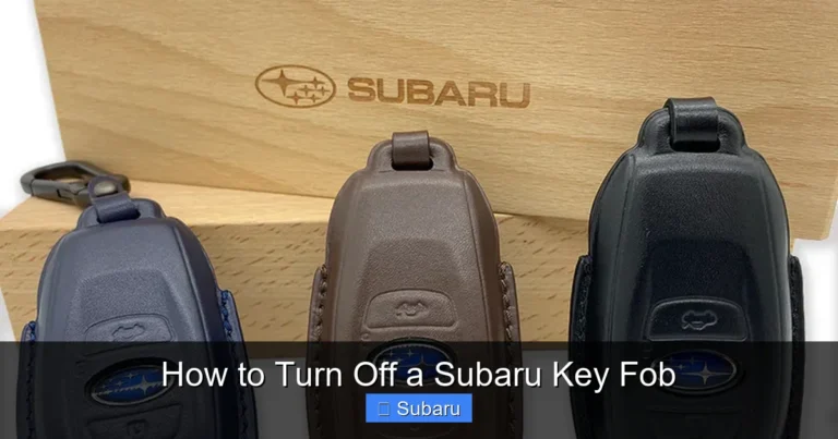 How to Turn Off a Subaru Key Fob