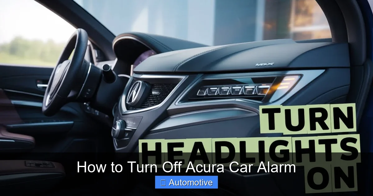 How to Turn Off Acura Car Alarm