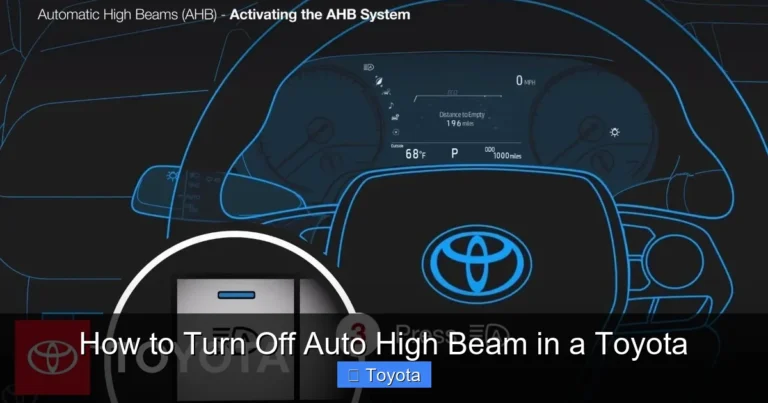 How to Turn Off Auto High Beam in a Toyota