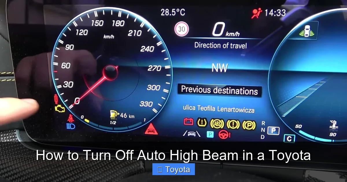 How to Turn Off Auto High Beam in a Toyota