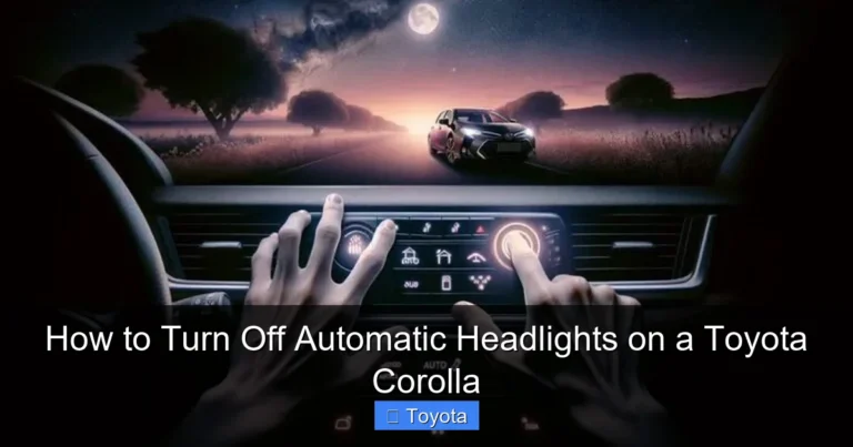 How to Turn Off Automatic Headlights on a Toyota Corolla