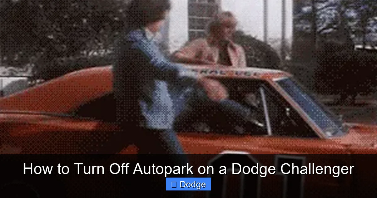 How to Turn Off Autopark on a Dodge Challenger