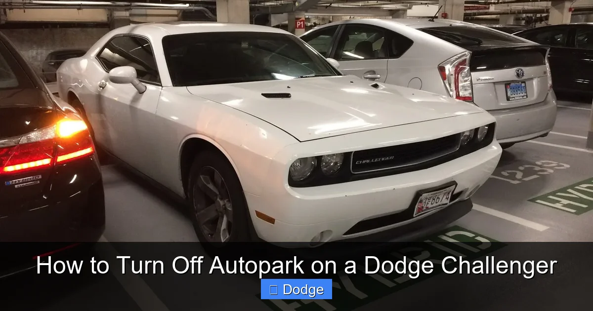 How to Turn Off Autopark on a Dodge Challenger