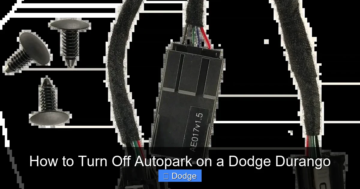 How to Turn Off Autopark on a Dodge Durango