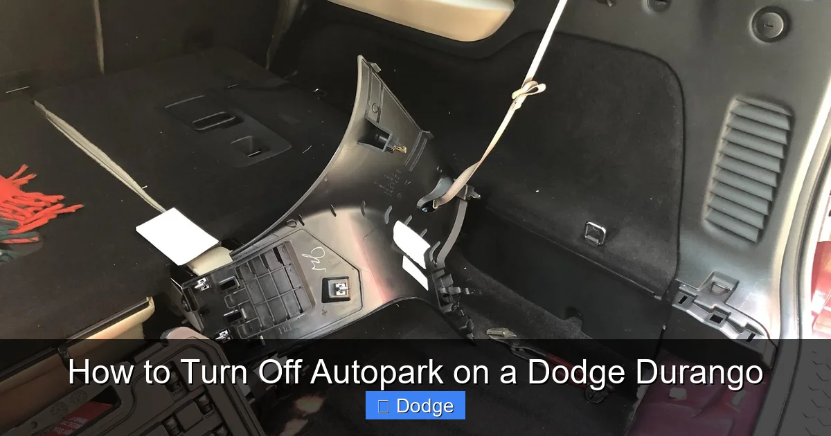 How to Turn Off Autopark on a Dodge Durango
