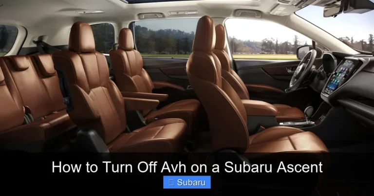 How to Turn Off Avh on a Subaru Ascent