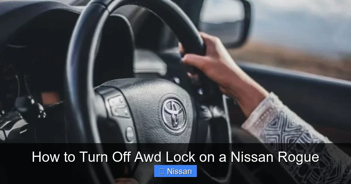 How to Turn Off Awd Lock on a Nissan Rogue