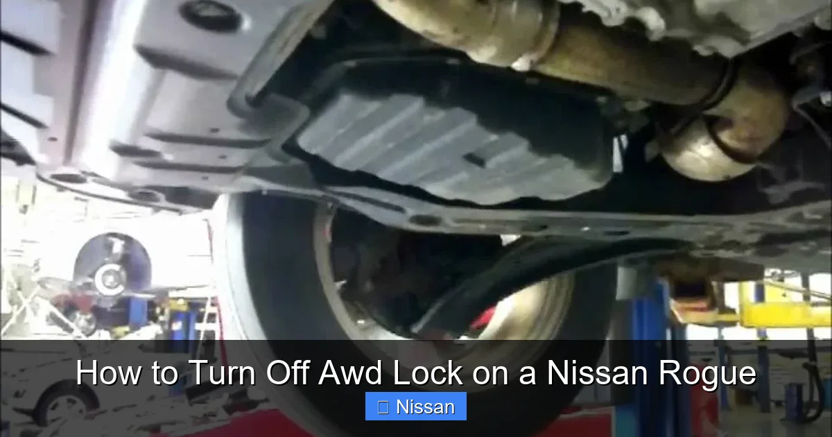 How to Turn Off Awd Lock on a Nissan Rogue