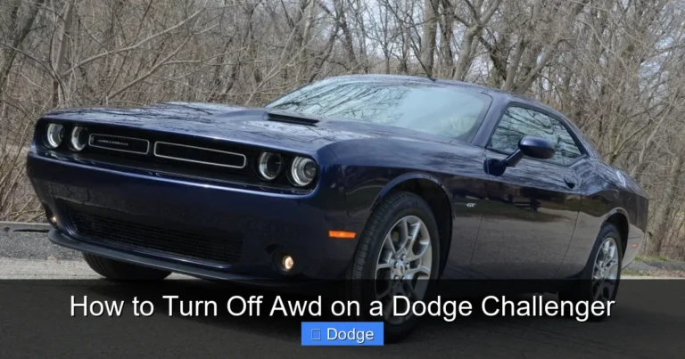 How to Turn Off Awd on a Dodge Challenger