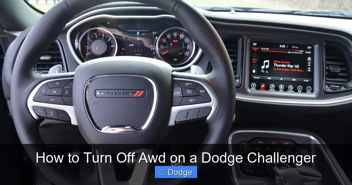 How to Turn Off Awd on a Dodge Challenger