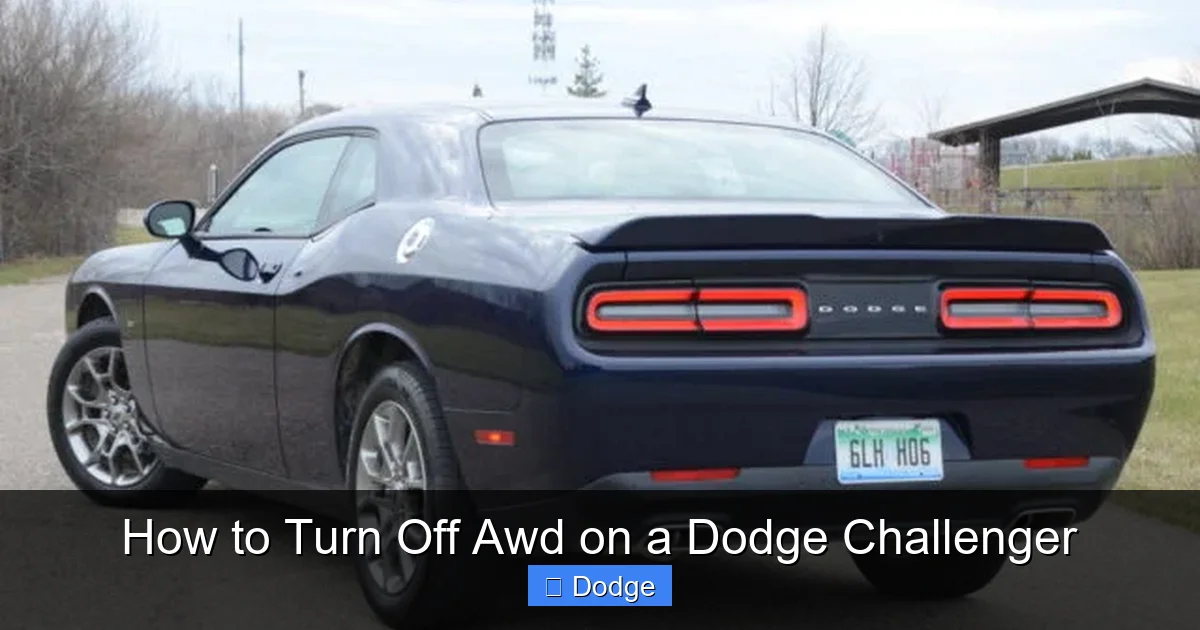 How to Turn Off Awd on a Dodge Challenger