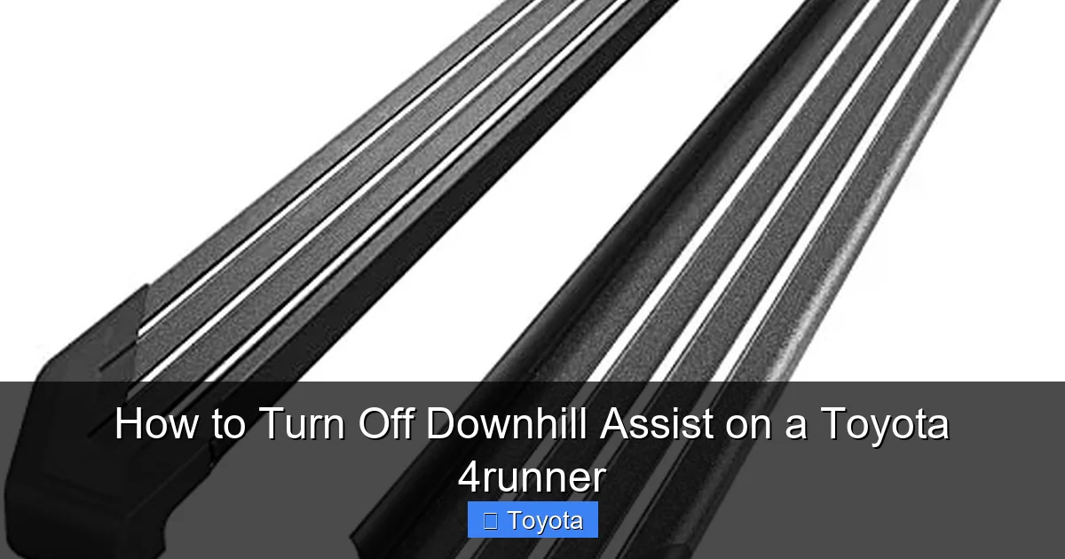 How to Turn Off Downhill Assist on a Toyota 4runner