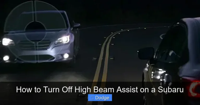 How to Turn Off High Beam Assist on a Subaru