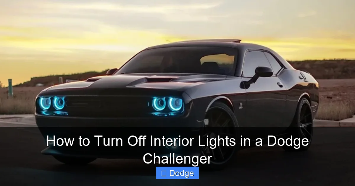 How to Turn Off Interior Lights in a Dodge Challenger