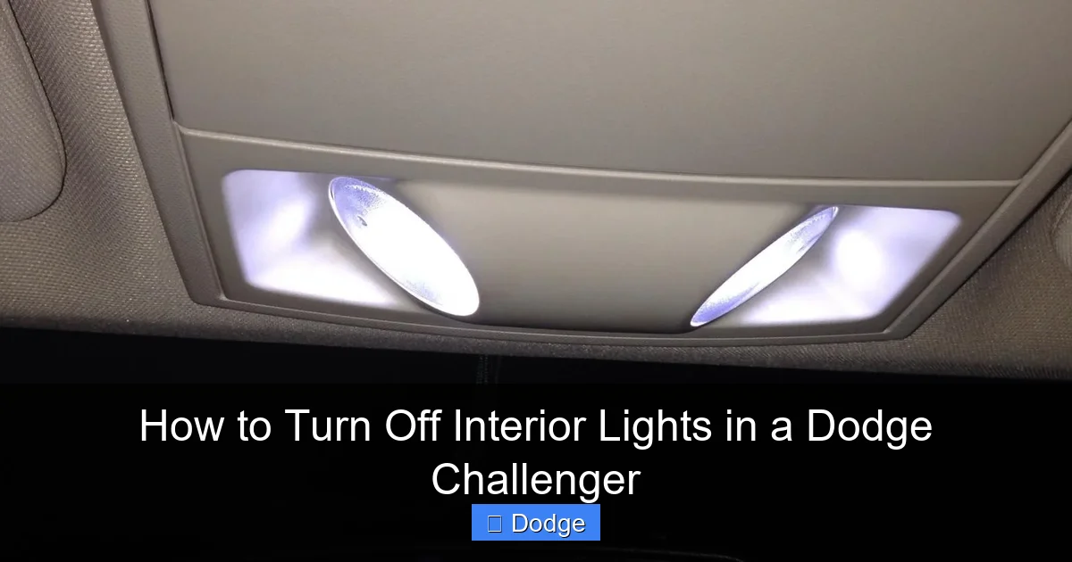 How to Turn Off Interior Lights in a Dodge Challenger