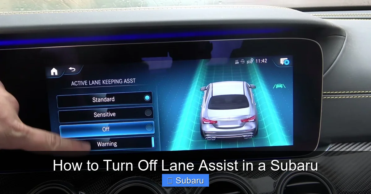 How to Turn Off Lane Assist in a Subaru