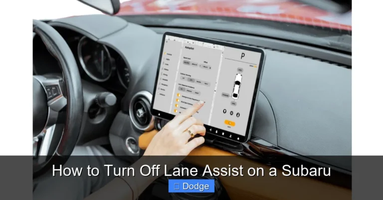 How to Turn Off Lane Assist on a Subaru
