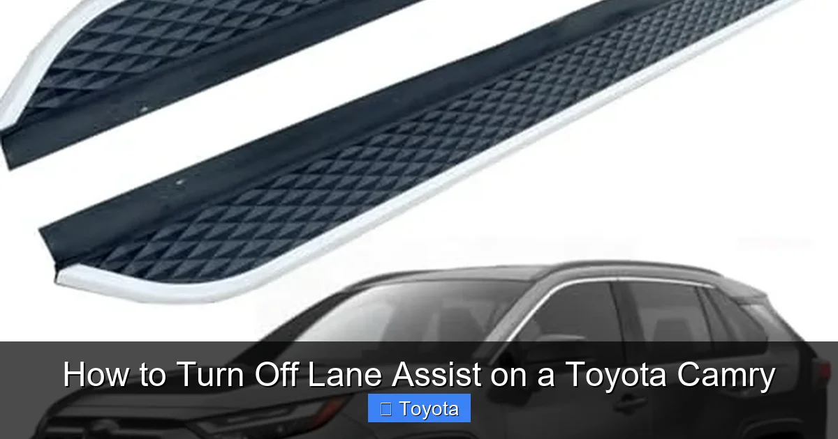 How to Turn Off Lane Assist on a Toyota Camry