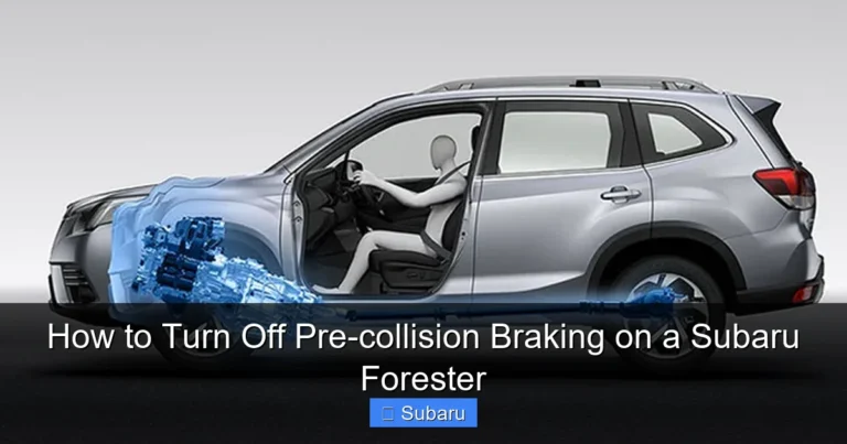 How to Turn Off Pre-collision Braking on a Subaru Forester