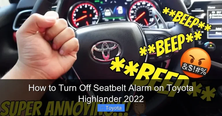 How to Turn Off Seatbelt Alarm on Toyota Highlander 2022