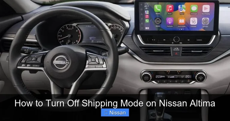 How to Turn Off Shipping Mode on Nissan Altima