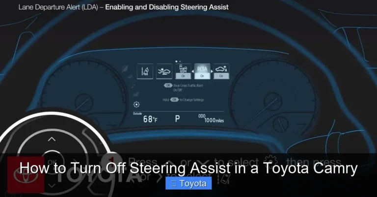 How to Turn Off Steering Assist in a Toyota Camry