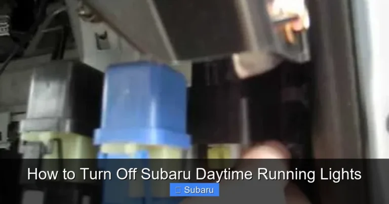 How to Turn Off Subaru Daytime Running Lights