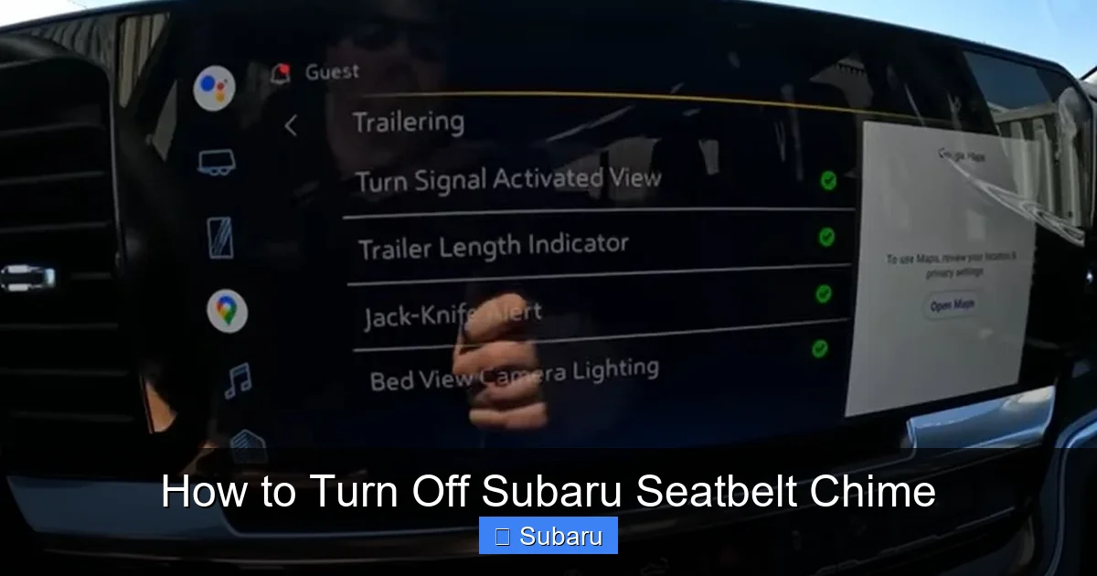 How to Turn Off Subaru Seatbelt Chime