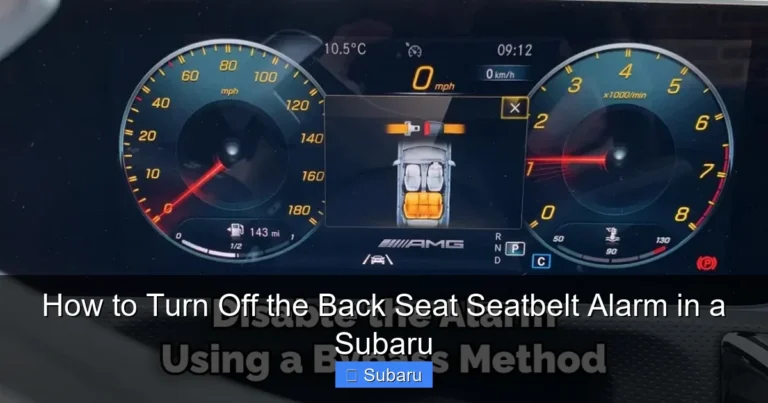 How to Turn Off the Back Seat Seatbelt Alarm in a Subaru