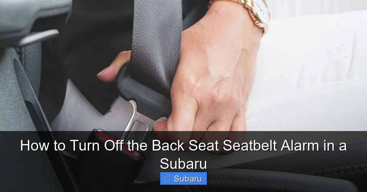 How to Turn Off the Back Seat Seatbelt Alarm in a Subaru