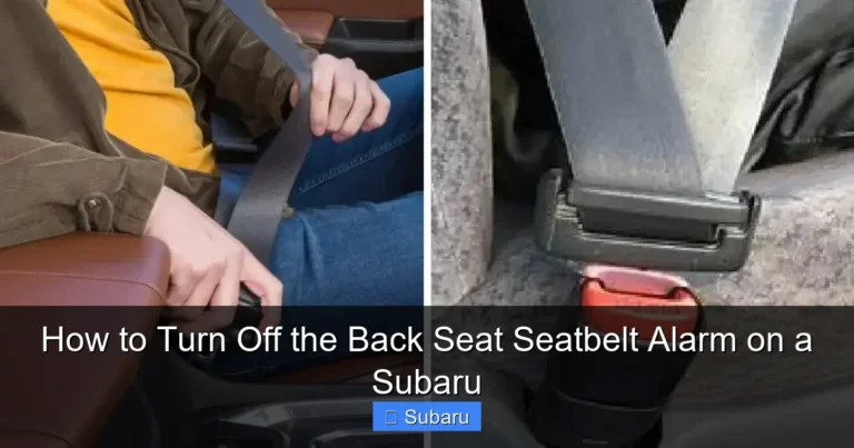 How to Turn Off the Back Seat Seatbelt Alarm on a Subaru