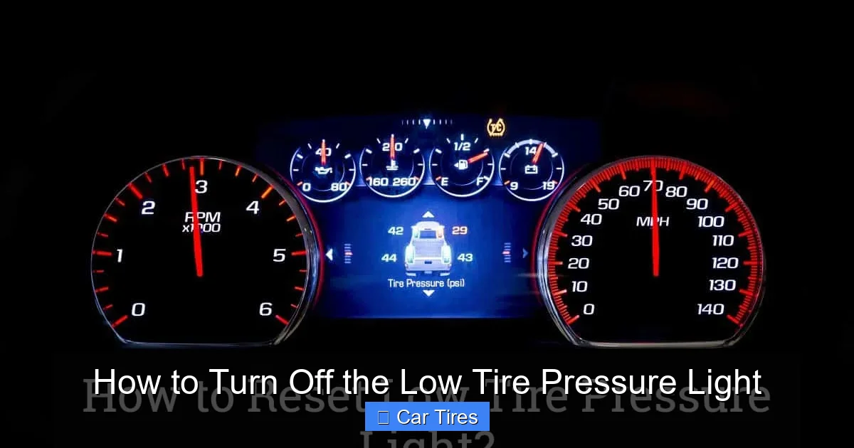 How to Turn Off the Low Tire Pressure Light