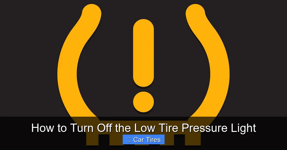 How to Turn Off the Low Tire Pressure Light