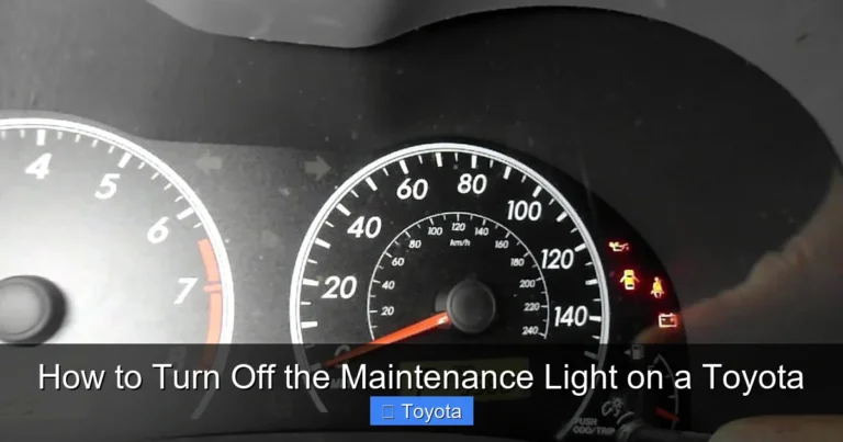 How to Turn Off the Maintenance Light on a Toyota