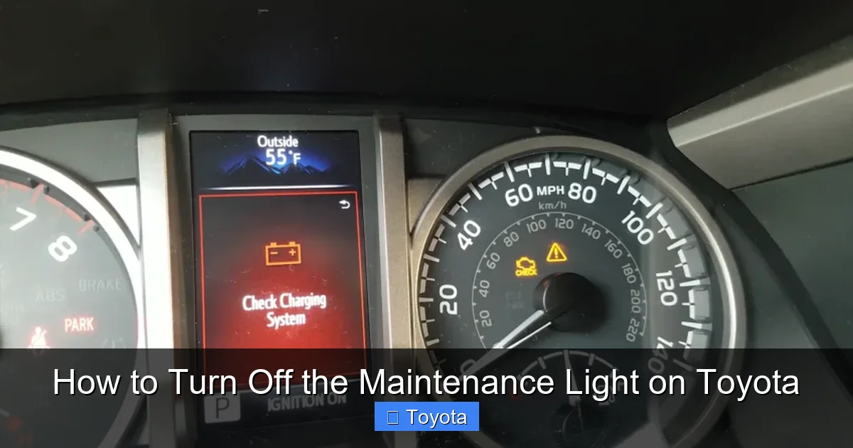 How to Turn Off the Maintenance Light on Toyota